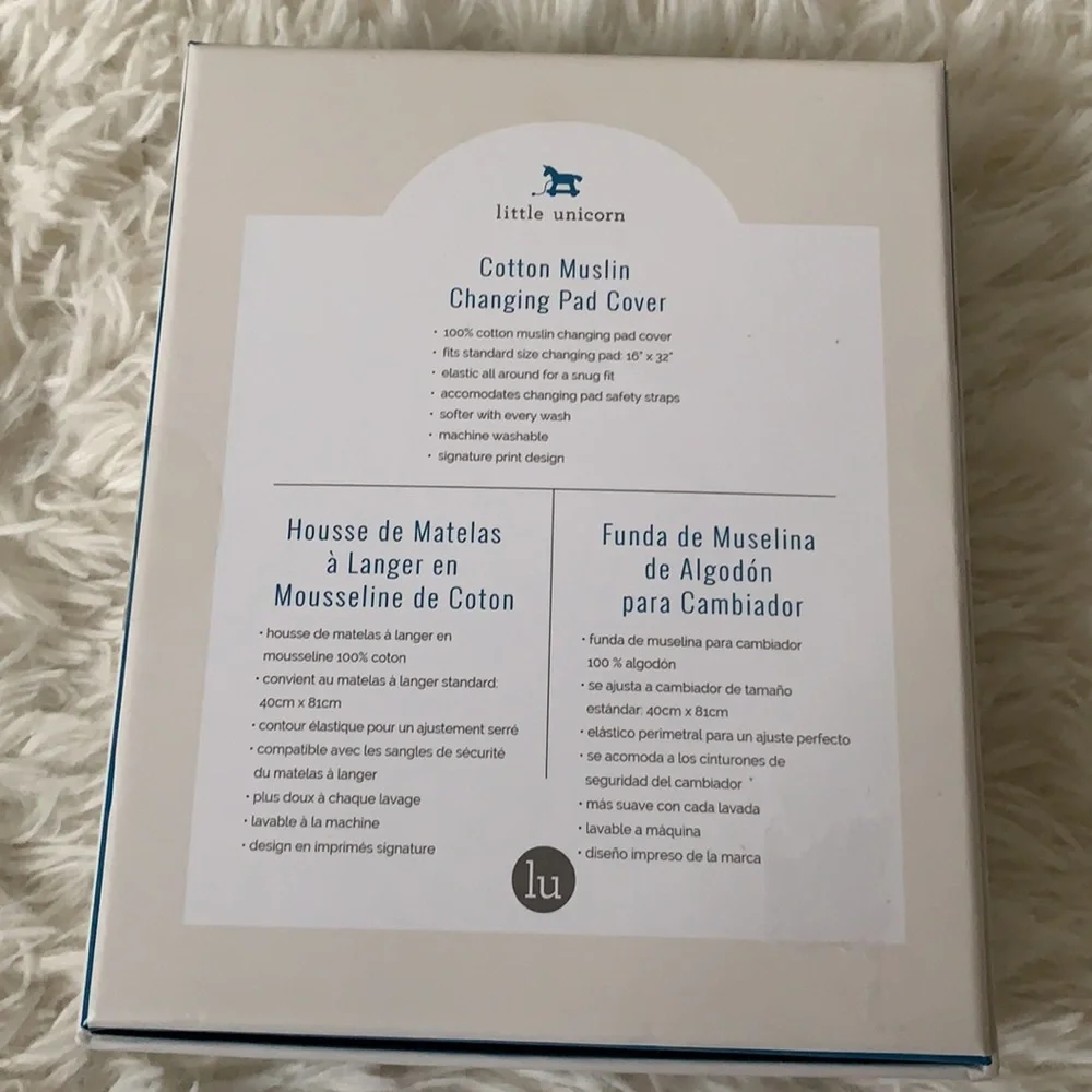 Little Unicorn Cotton Muslin Changing Pad Cover - Picture 5 of 8